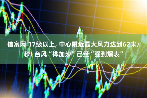 信富网 17级以上, 中心附近最大风力达到62米/秒! 台风“桦加沙”已经“强到爆表”