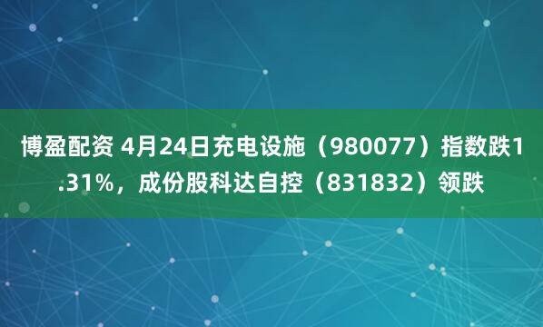 博盈配资 4月24日充电设施（980077）指数跌1.31%，成份股科达自控（831832）领跌